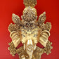 Brass Wall Hanging Mask of Lord Ganesha 8 inches