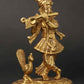 Small Statue of Lord Krishna Playing Flute with Peacock 6 inches