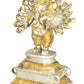Brass  Amazing silver Gold Sixteen-Armed Vira Ganesha Sculptures 8 inches