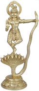 Natural Brass Statue Depicting Kaliya Vijaya Lila of Shri Krishna 13 inches