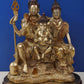 Brass Statue of Shiva and Parvati with Ganesha 13 inches