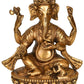 Brass idol of Lord Ganesha in Nepalese artistic style 6 inches