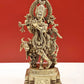 Handcrafted Natural Brass Sculpture depicting the Resplendence of Venugopala 14 Inches