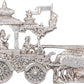 Handmade silver Brass Wall Hanging Statue of Gita Upadesha 13 Inches