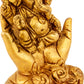 Brass Ganesha Seated In The Fold Of One's Palms 2 inches