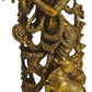 Handmade Brass Statue of Lord Krishna with His Cow 17 Inches