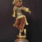 Brass Statue of Tribhanga Murari Krishna Playing Flute with Inlay Work 24 inches