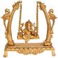 Brass Lord Ganesha Statue on a Swing 10 Inches