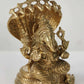 Brass Lord Ganesha Seated on a Sheshnag 7 inches