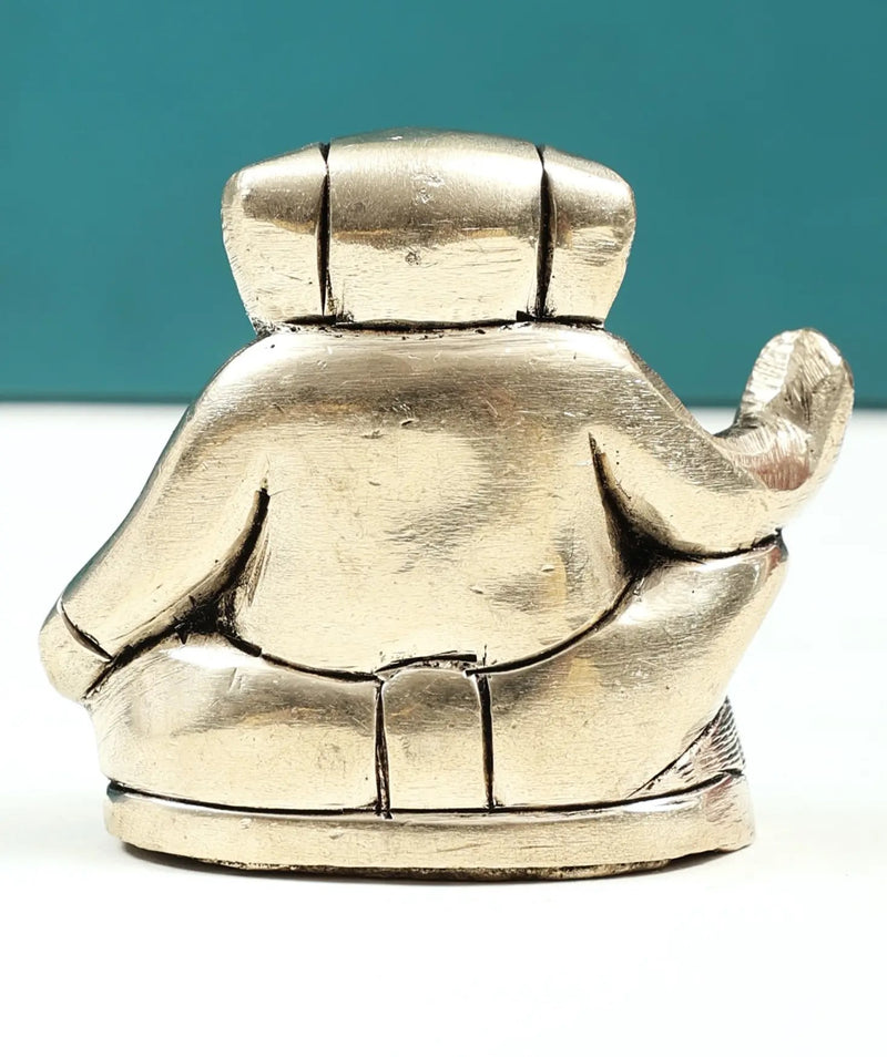 Handmade Brass Statue of Small Good Luck Ganesha 2 inches