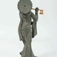 Handcrafted Green Patina Brass Statue of Lord Krishna Playing the Flute 9 inches