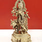 Handcrafted Natural Brass Sculpture depicting the Resplendence of Venugopala 14 Inches