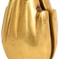 Brass Idol of Goddess Lakshmi and Lord Ganesha in a Blessing Hand 4 inches