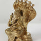 Brass Lord Ganesha Seated on a Sheshnag 7 inches