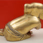 Brass Crawling Ganesha Sculpture 7 inches