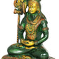 Mahayogi Shiva Amazing Henna Touch Brass Idol Seated on Tigerskin | Handmade Statue 10 Inches