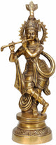 Handmade Brass Statue of Murli Krishna 16 Inches