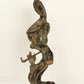 Contemporary Brass Idol of Krishna Playing the Flute 21 inches