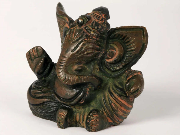 Small Ganesha Sculpture for Good Luck 2 inches Entryway Setting