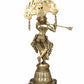 Handmade Brass Statue of Charming Krishna 14 Inches