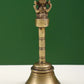 Handheld Brass Bell with Ganesha Design 7 inches