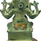 Brass sculpture featuring the rare depiction of two-headed Ganesha 5 inches