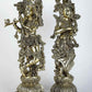 Exquisite Brass Statues of Radha and Krishna 15 inches