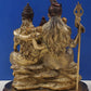 Brass Statue of Shiva and Parvati with Ganesha 13 inches