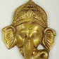 Small Brass Wall Hanging Mask of Lord Ganesha 4 inches