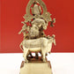 Handcrafted Natural Brass Sculpture depicting the Resplendence of Venugopala 14 Inches