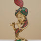 Handmade Brass Sculpture of Modern Krishna with Inlay Work 20 Inches