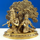 Handmade Brass Statue of Krishna Playing Flute for Radha 12 inches