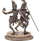 Handmade Antique Brass Shiva-Parvati Statue in Dancing Pose statue 6 inches