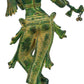 Green chala Brass Statue of Standing Lord Krishna Playing the Flute 14 inches