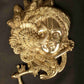 Brass Wall Hanging of Fluting Krishna's Face 13 inches