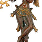 Amazing Double chala Brass Statue of Standing Lord Krishna Playing the Flute 14 inches