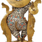 Handmade Brass Statue of Lord Krishna in Ornamented Costume 17 Inches