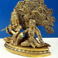 Handmade Brass Statue of Krishna Playing Flute for Radha 12 inches