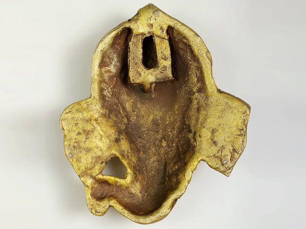 Small Brass Wall Hanging Mask of Lord Ganesha 4 inches Entryway Setting