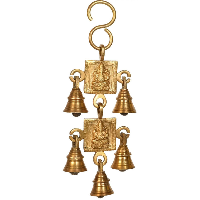 Brass Ganpati Hanging Bells 9 inches