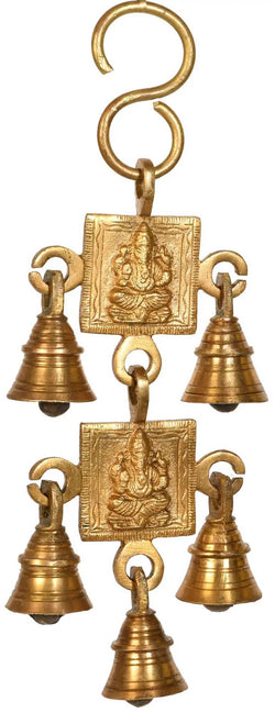 Brass Ganpati Hanging Bells 9 inches