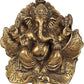 Lord Ganesha Statue Seated on a Flower 7 inches