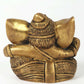 Brass Sculpture of Ganesha for Good Luck, Small Size 2 inches