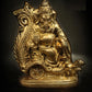 Brass Idol of Lord Ganesha on a Rat-Pulled Chariot 4 inches