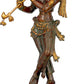 Amazing Double chala Brass Statue of Standing Lord Krishna Playing the Flute 14 inches