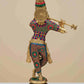 Brass Statue of Fluting Krishna with Intricate Inlay Work 23 inches