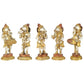 Brass Set of 5 in Musical Ganeshas 8 inches