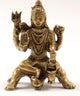 Small Brass Statue of Lord Shiva in Blessing Gesture 4 inches