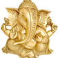 Brass Lord Ganesha Wall Hanging Flat Statue 8 inches