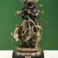 Black with natural Brass Statue of Venugopala | Krishna Playing Flute with His Cow 12 inches